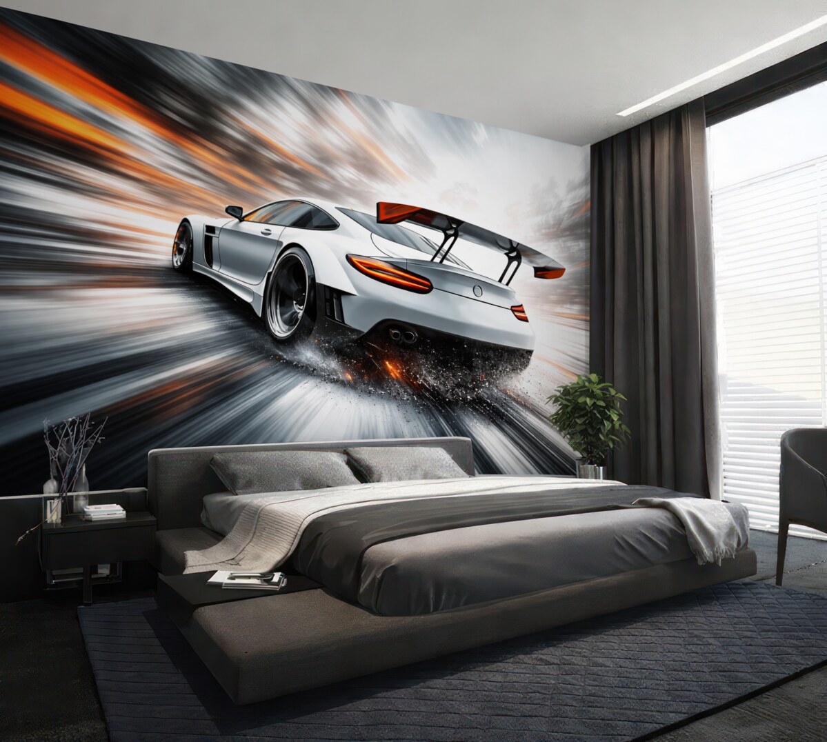 Fototapeta dynamiczny samochód sportowy