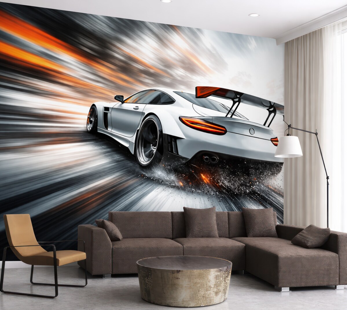 Fototapeta dynamiczny samochód sportowy
