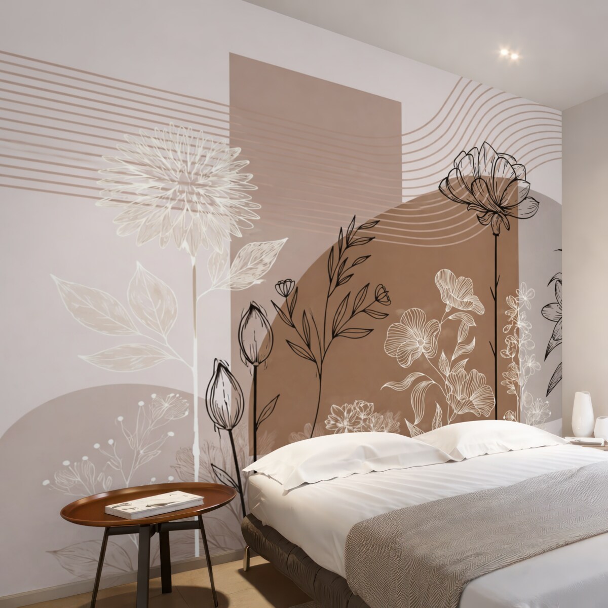 Fototapeta Boho z florystycznym konturem