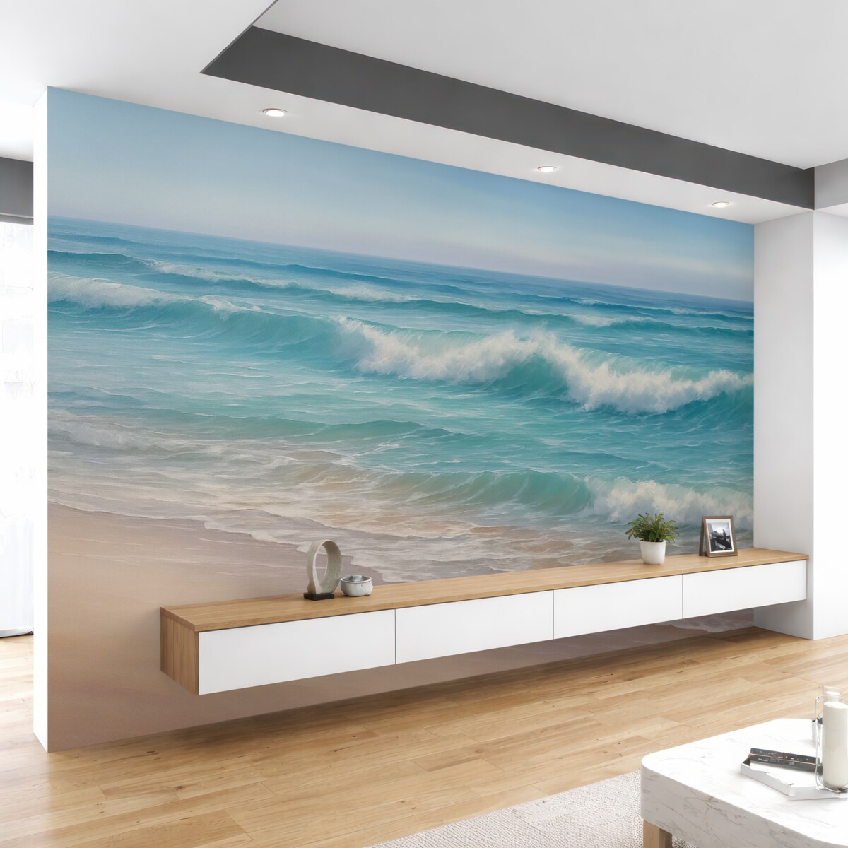 Fototapeta Obraz naśladujący krajobraz nadmorski.