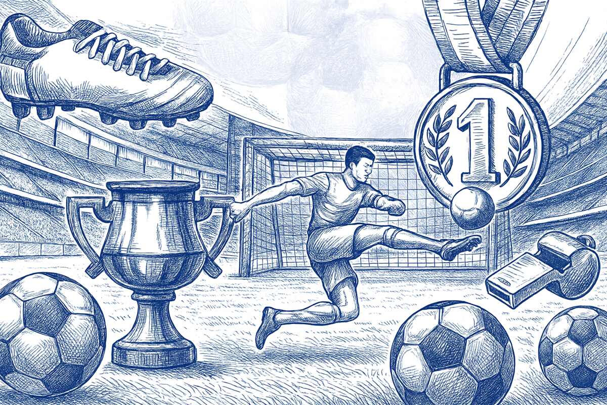 Fototapeta Cechy związane z piłką nożną.