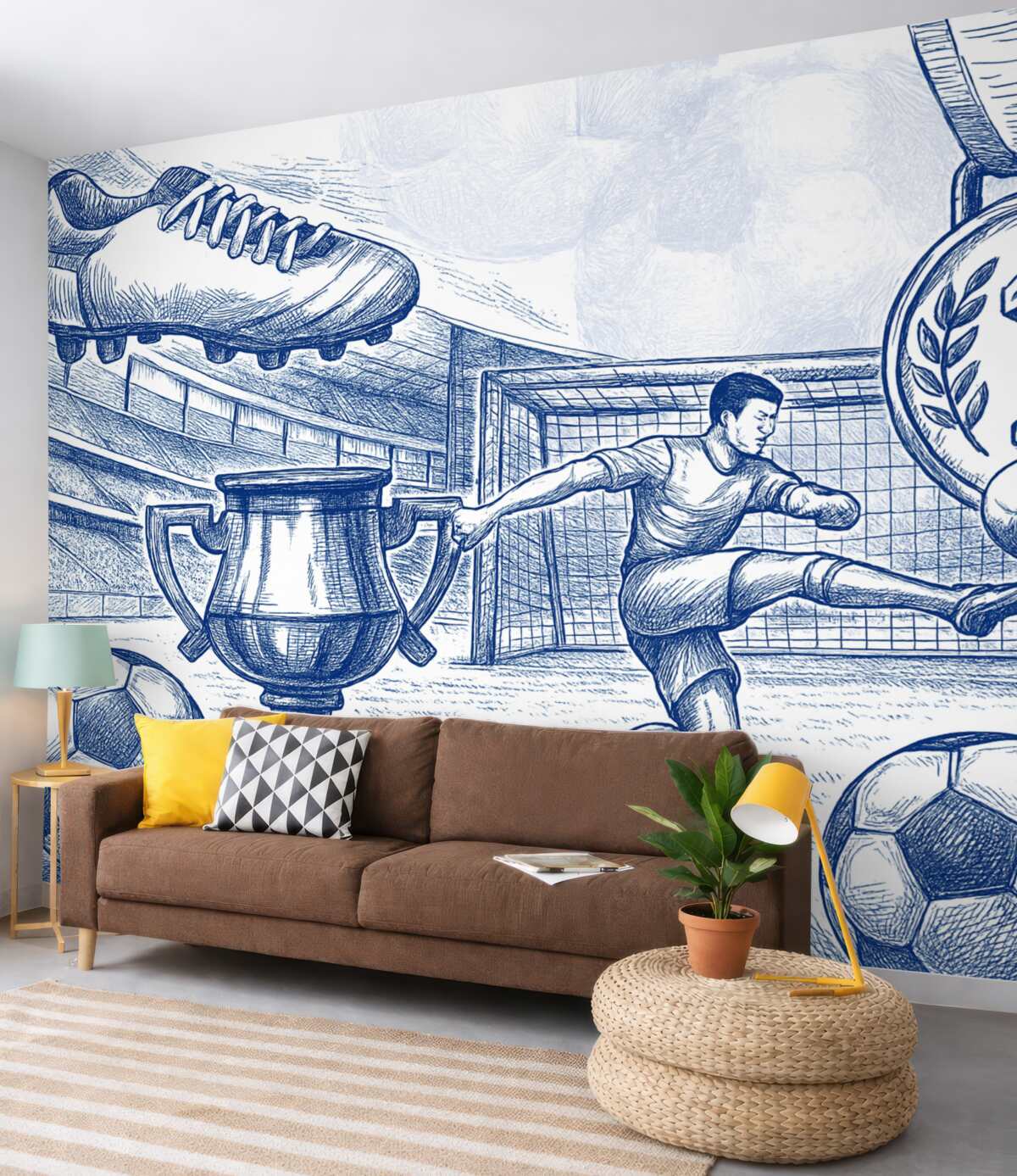 Fototapeta Cechy związane z piłką nożną.