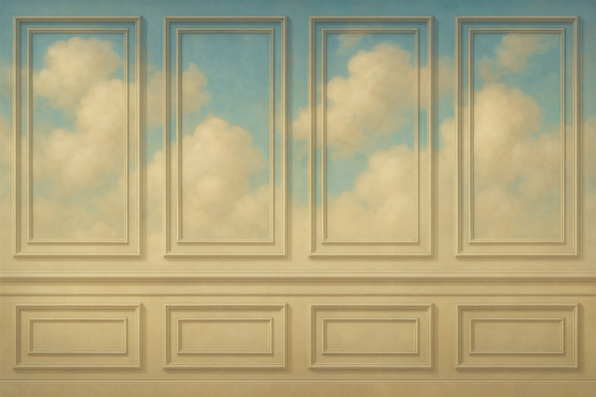 Fototapeta Naśladowanie kształtowania z delikatnymi chmurami.