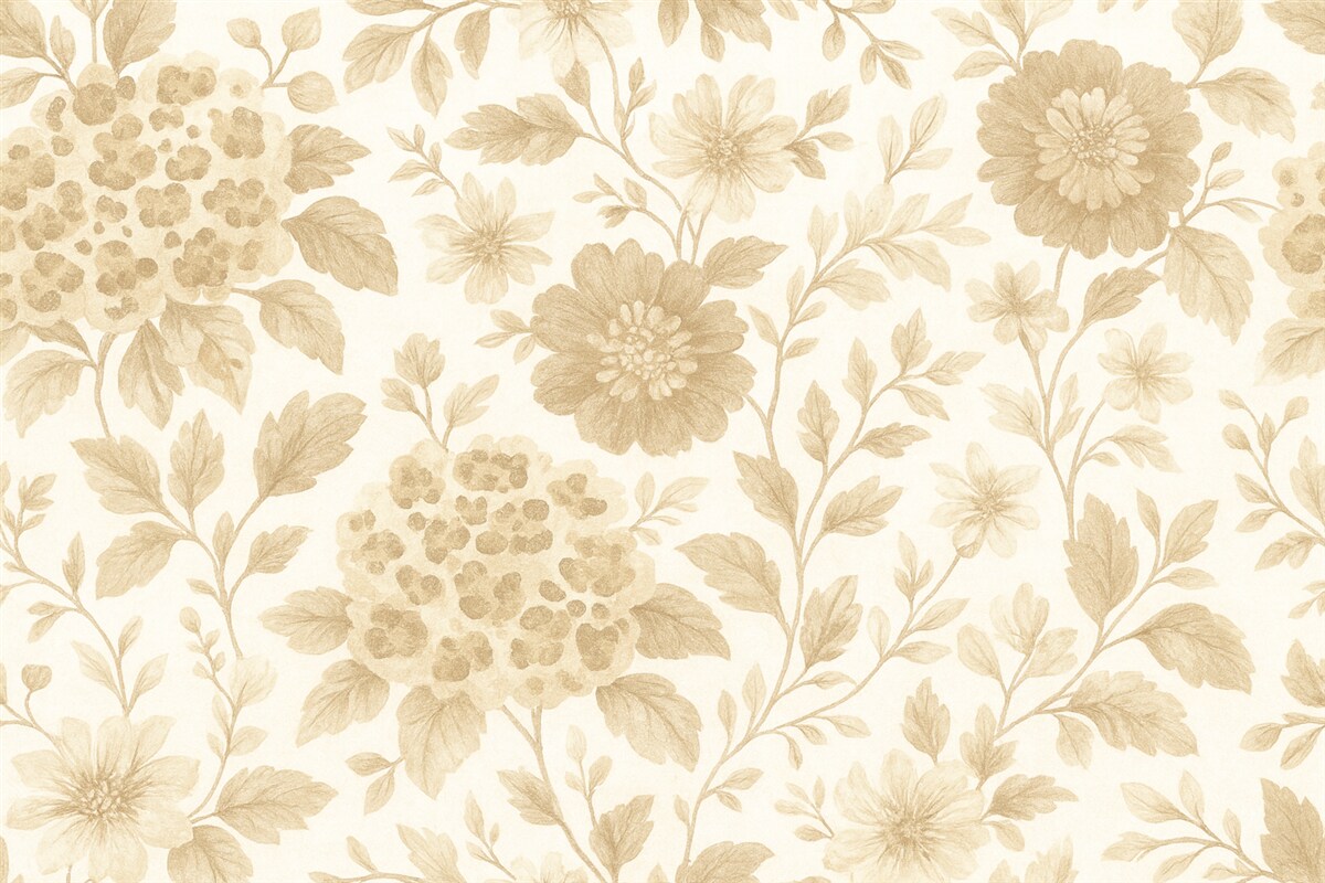 Fototapeta Kwiaty w stylu boho z wzorem lamparta, odcień beżowy.