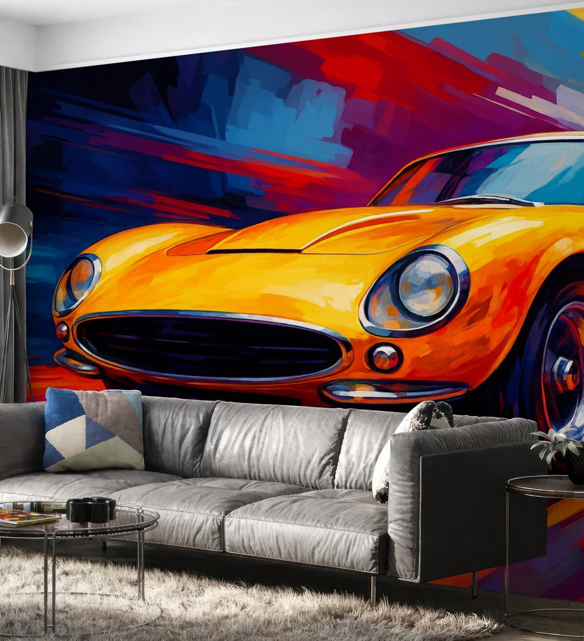 Fototapeta Auto w różnobarwnych tonacjach.