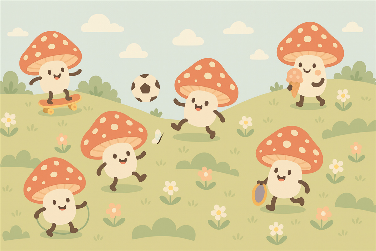 Fototapeta radośnie grzyby muchomor jadowity