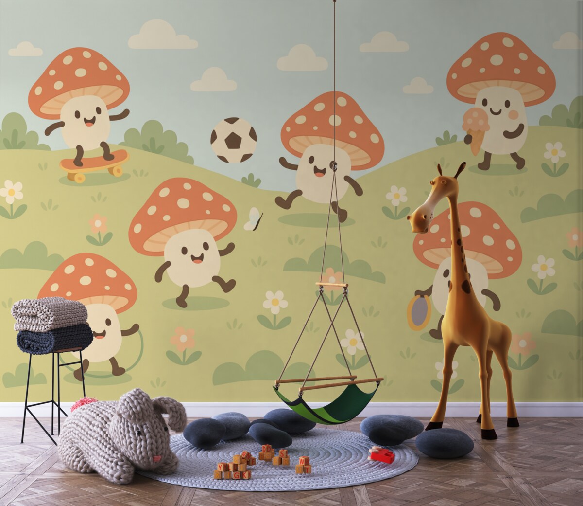 Fototapeta radośnie grzyby muchomor jadowity