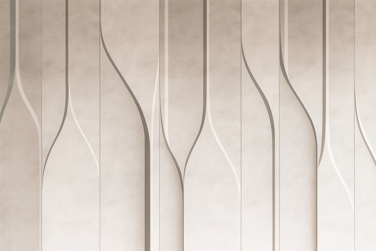 Fototapeta imitacja paneli ściennych w kolorach beżowych