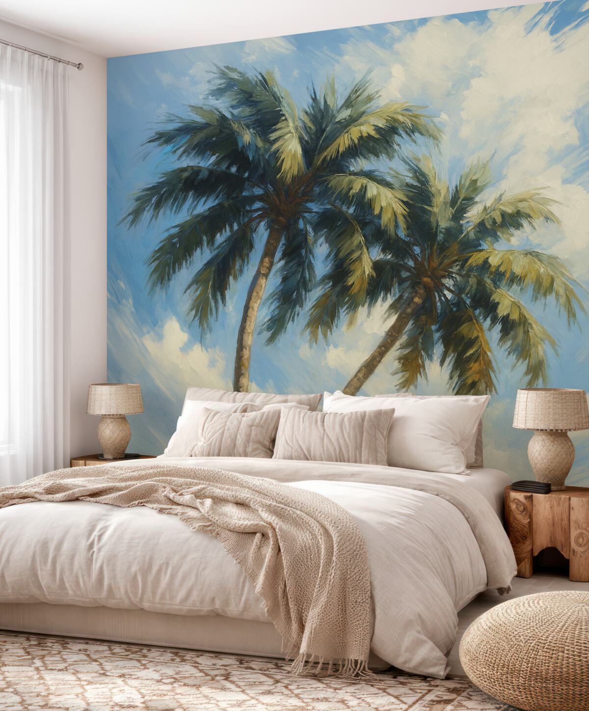 Fototapeta Grafika naśladująca palmy.