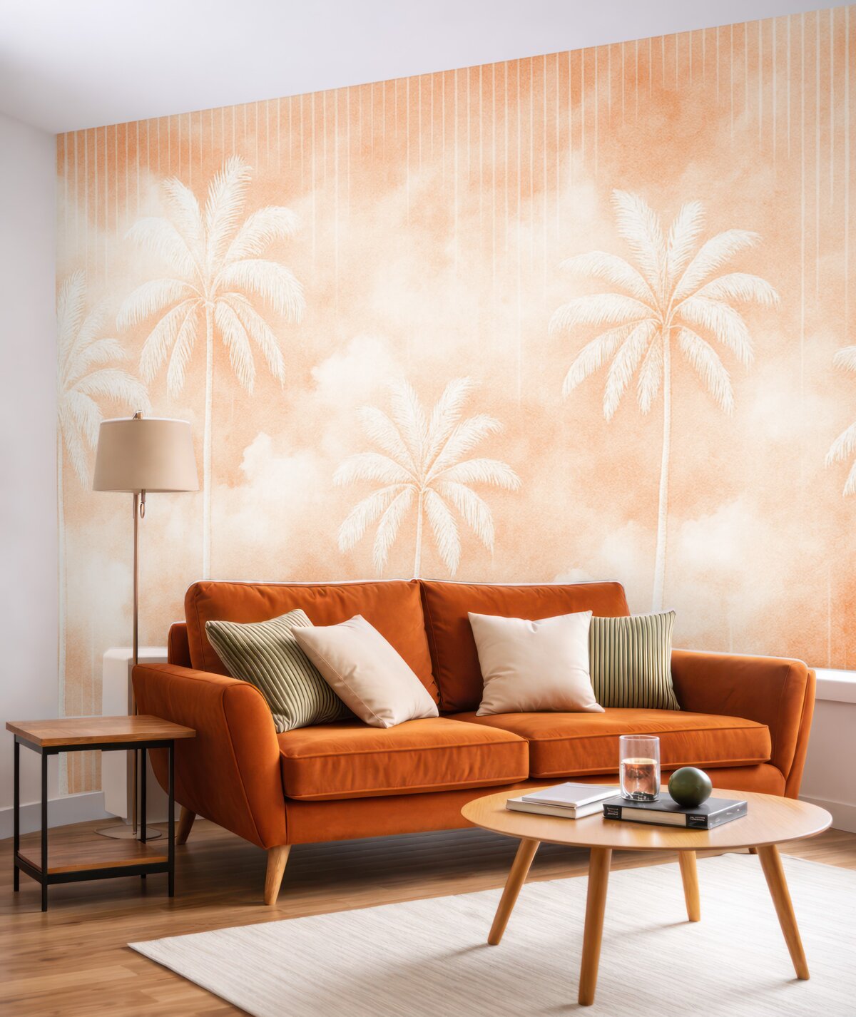 Fototapeta Mgła z dłońmi palmowymi.