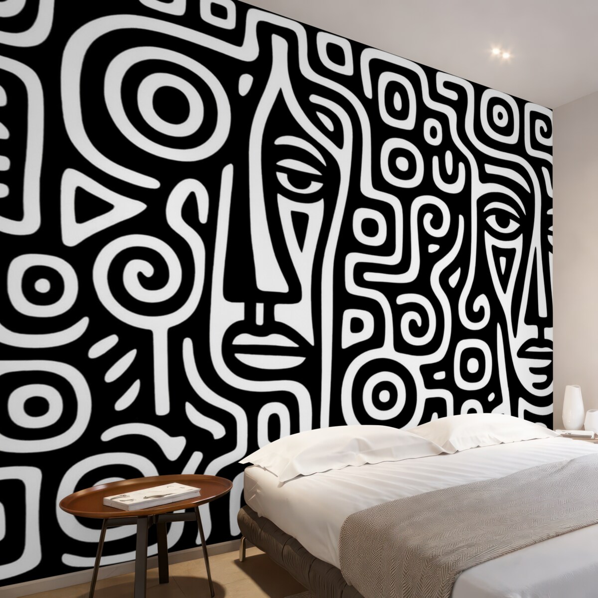 Fototapeta Zdobione detale twarzy.