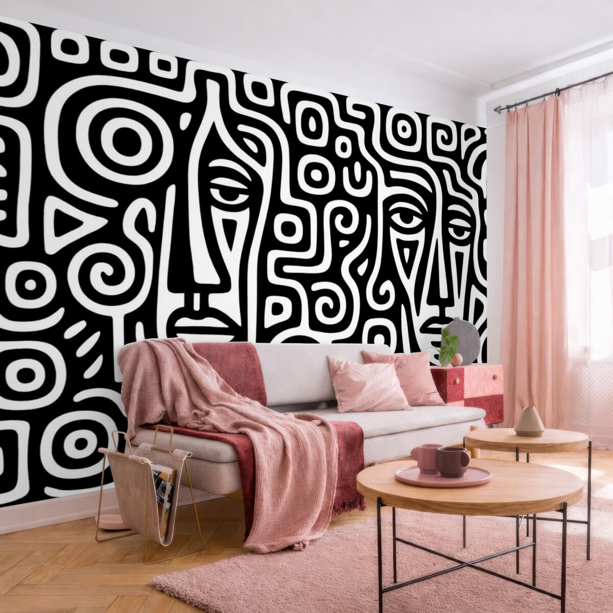 Fototapeta Zdobione detale twarzy.