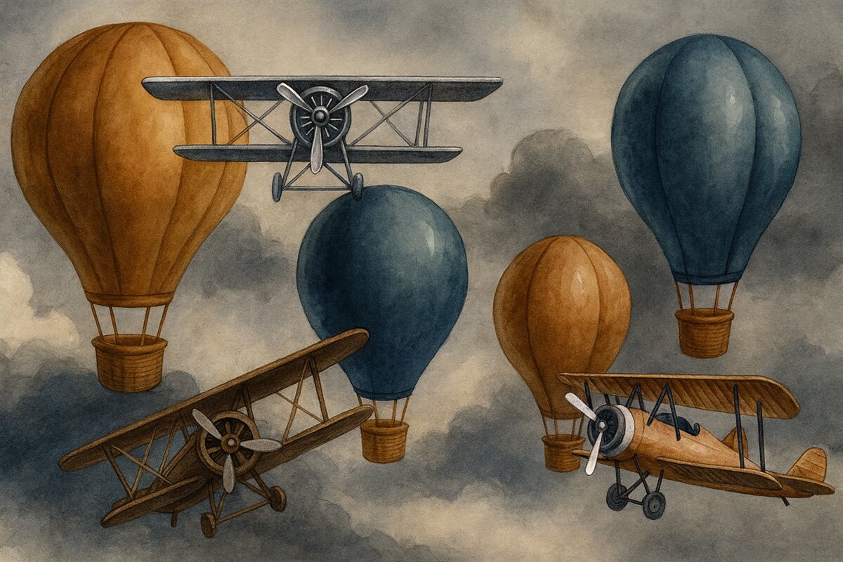 Fototapeta Podróże i unoszące się marzenia.