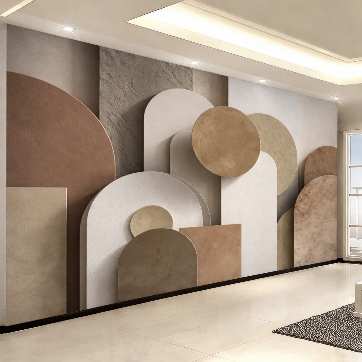 Fototapeta geometria z symulacją objętościowości