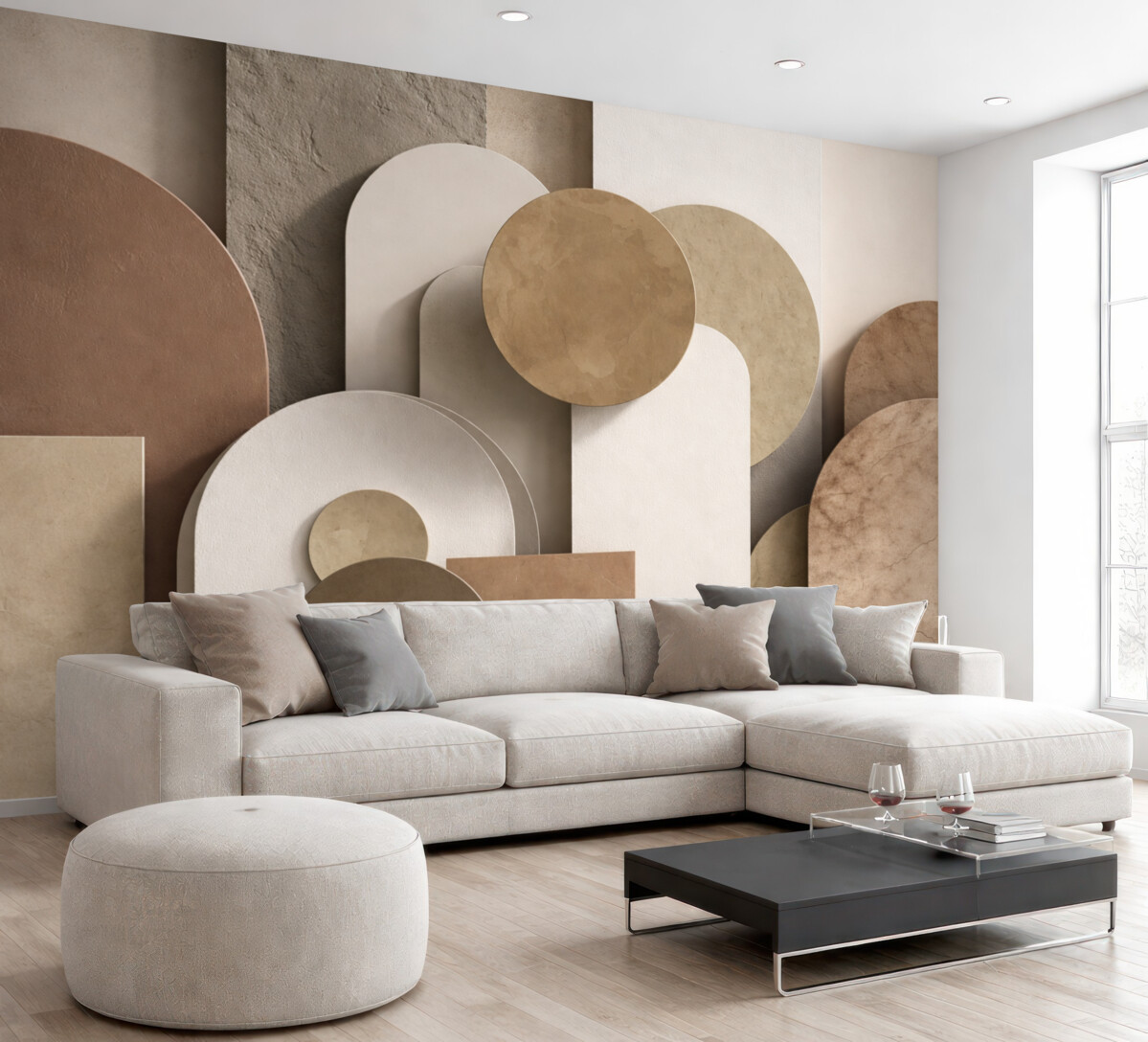 Fototapeta geometria z symulacją objętościowości