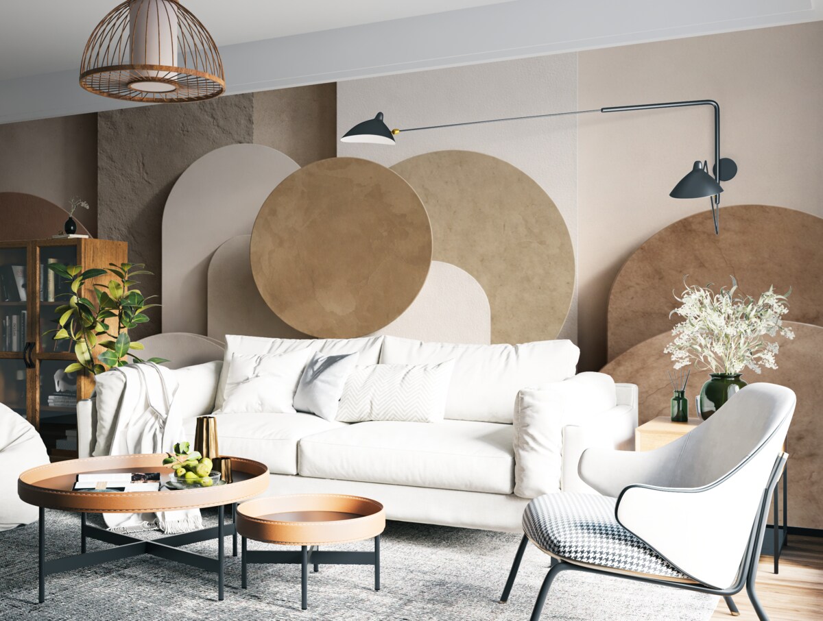 Fototapeta geometria z symulacją objętościowości