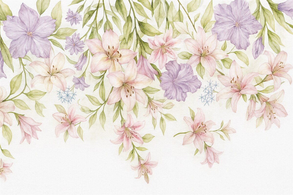 Fototapeta lilie opadające z góry