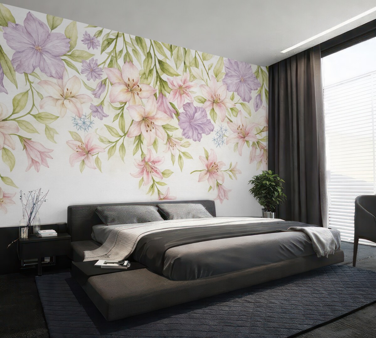 Fototapeta lilie opadające z góry