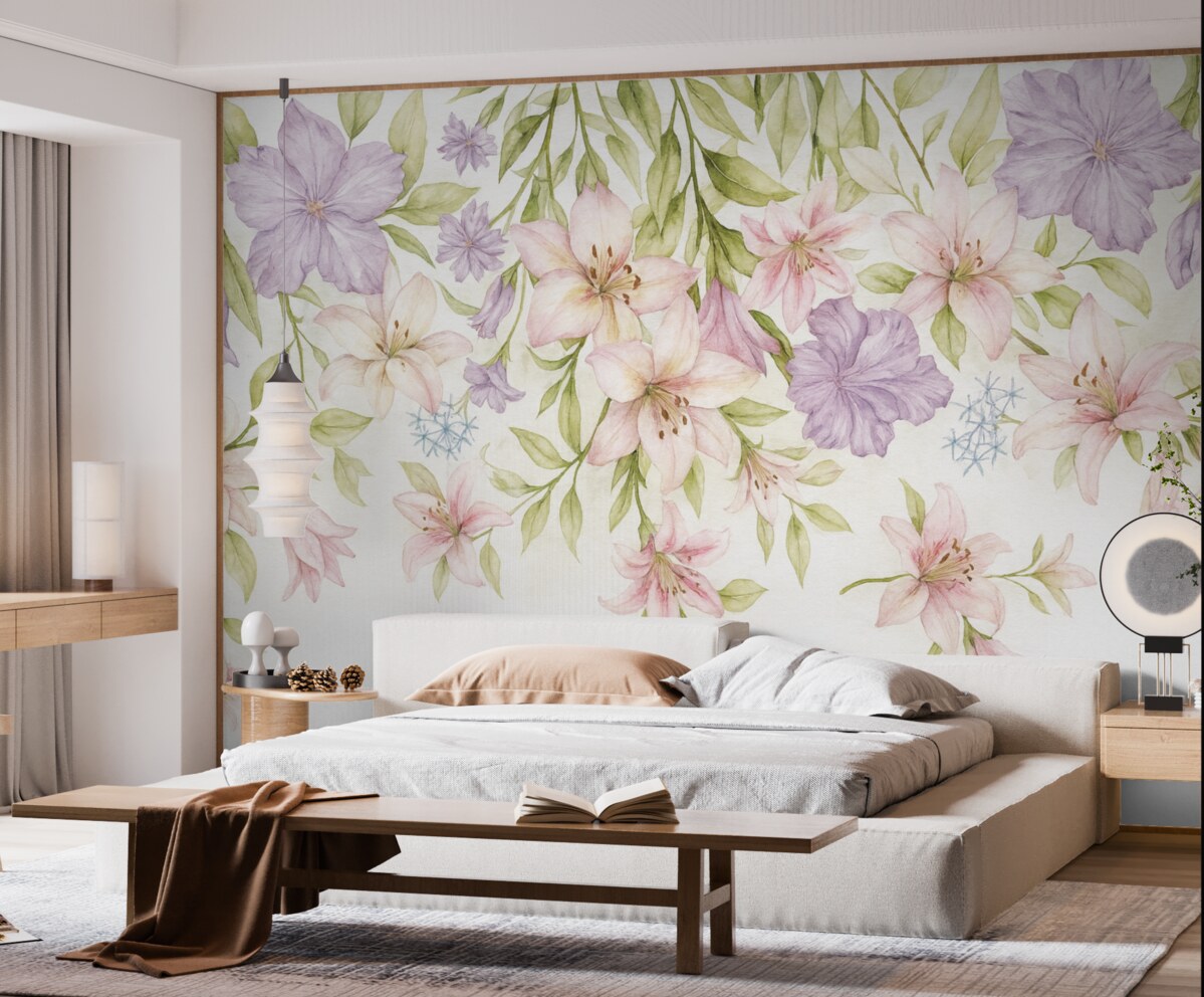 Fototapeta lilie opadające z góry