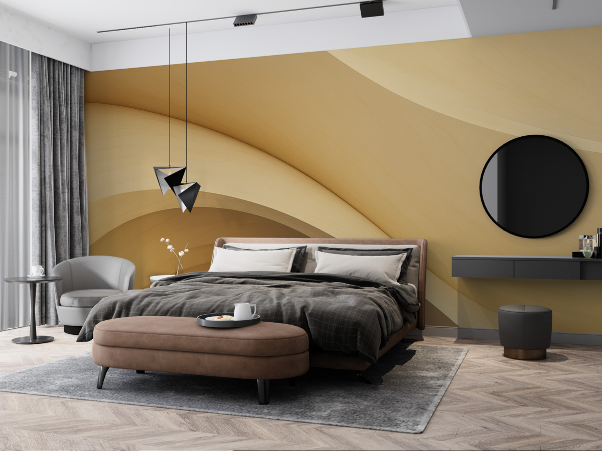 Fototapeta abstrakcyjny, fale, delikatne krzywe, piaskowy, gładki, kontury, współczesny