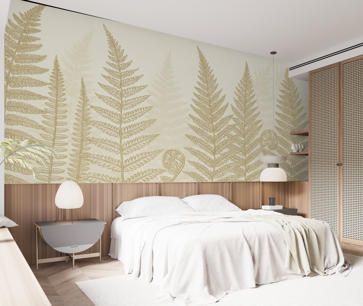 Fototapeta Liście, rośliny, paprocie, światło, botanik, ilustracja.