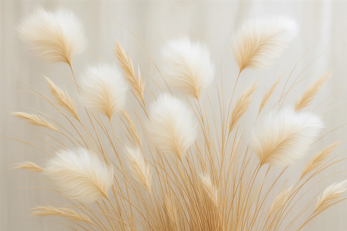 Fototapeta Obraz naśladujący źdźbła pampasów.