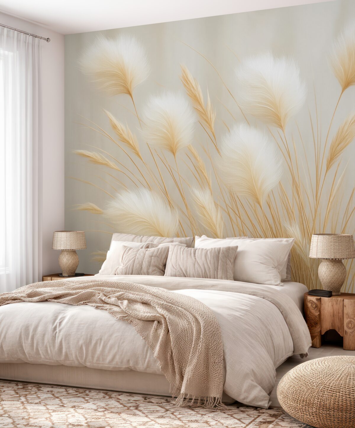 Fototapeta Obraz naśladujący źdźbła pampasów.