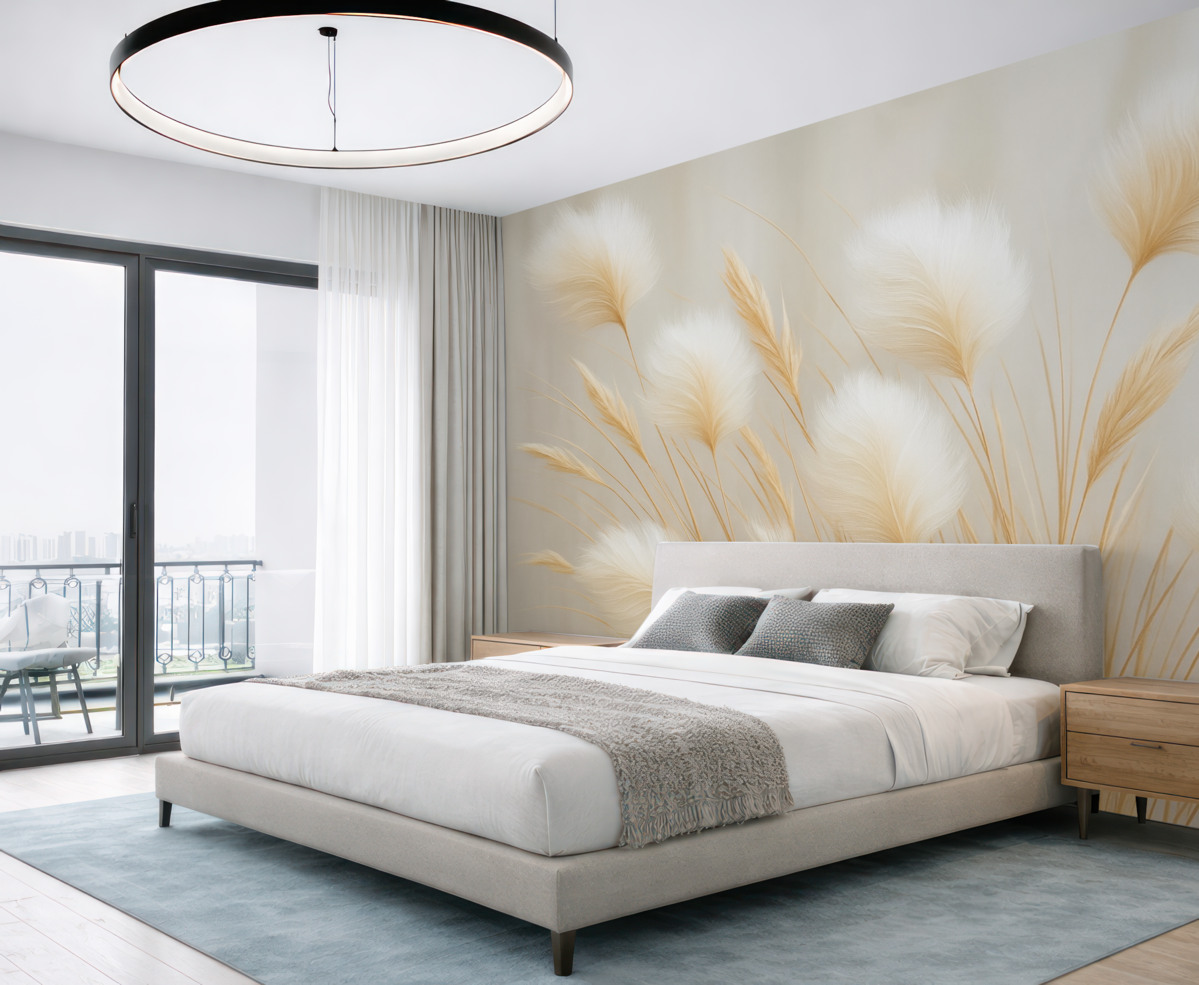 Fototapeta Obraz naśladujący źdźbła pampasów.