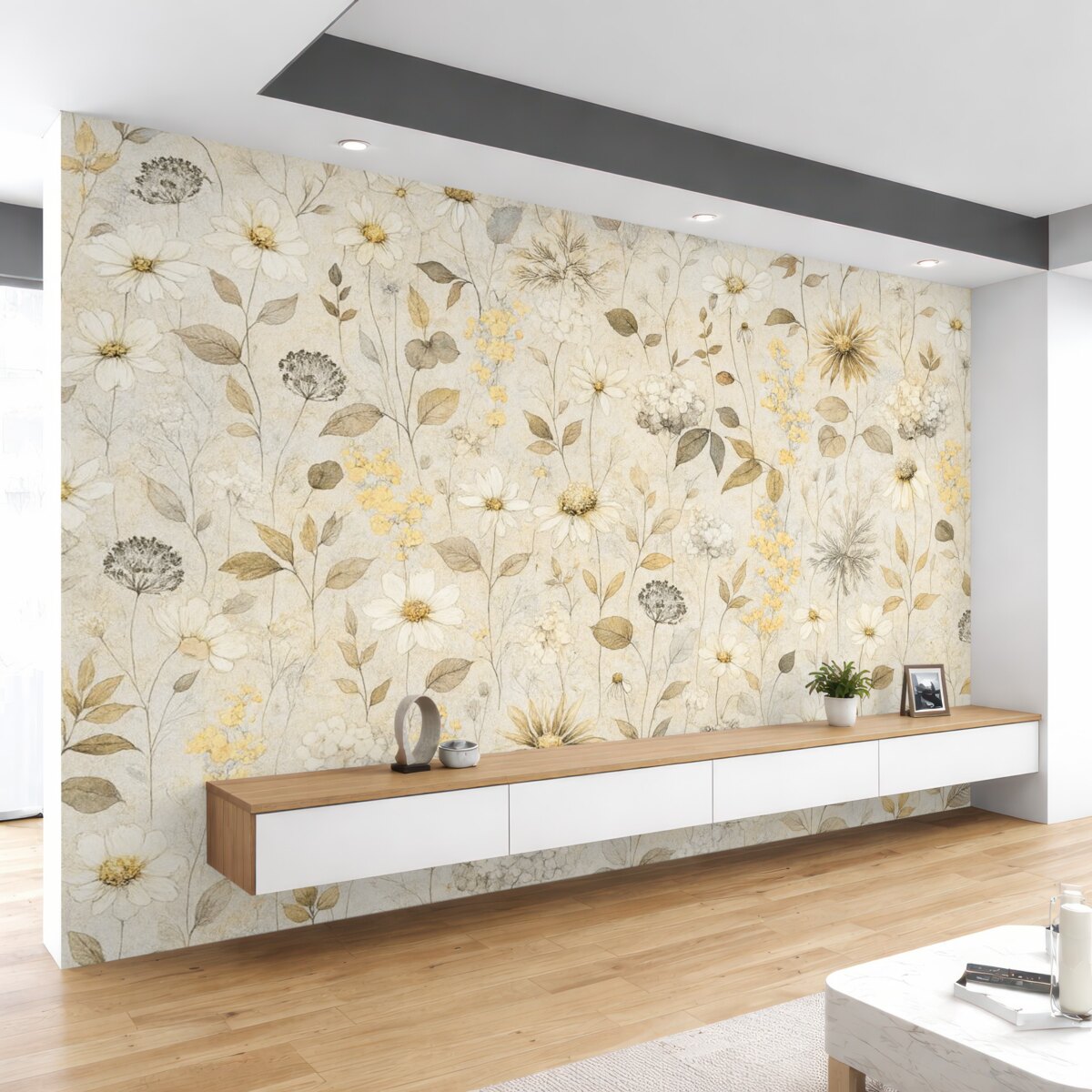 Fototapeta Wzór naturalnych kwiatów.