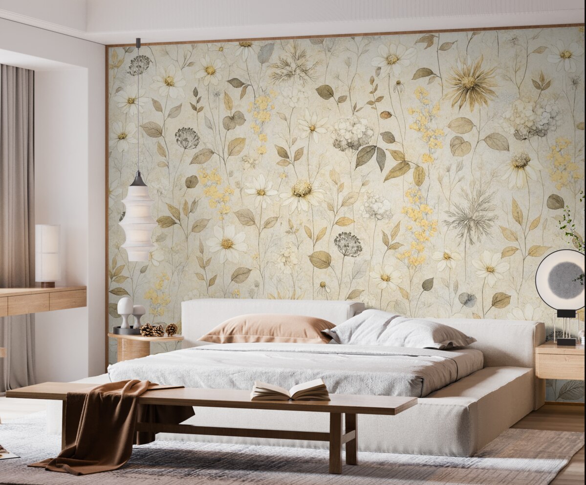 Fototapeta Wzór naturalnych kwiatów.