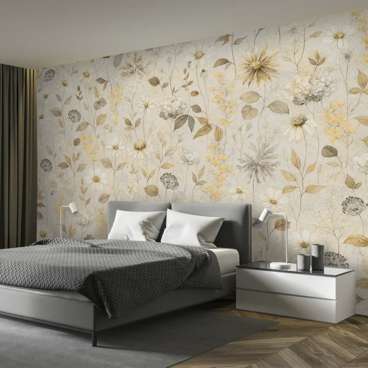 Fototapeta Wzór naturalnych kwiatów.