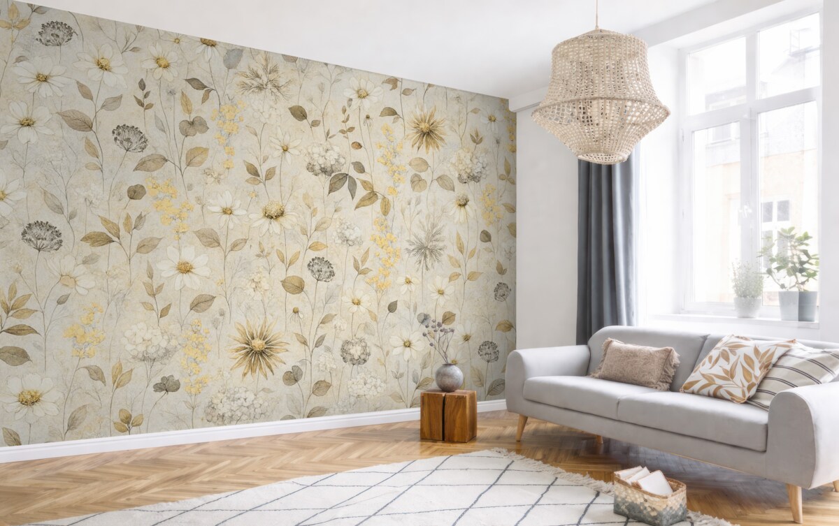 Fototapeta Wzór naturalnych kwiatów.