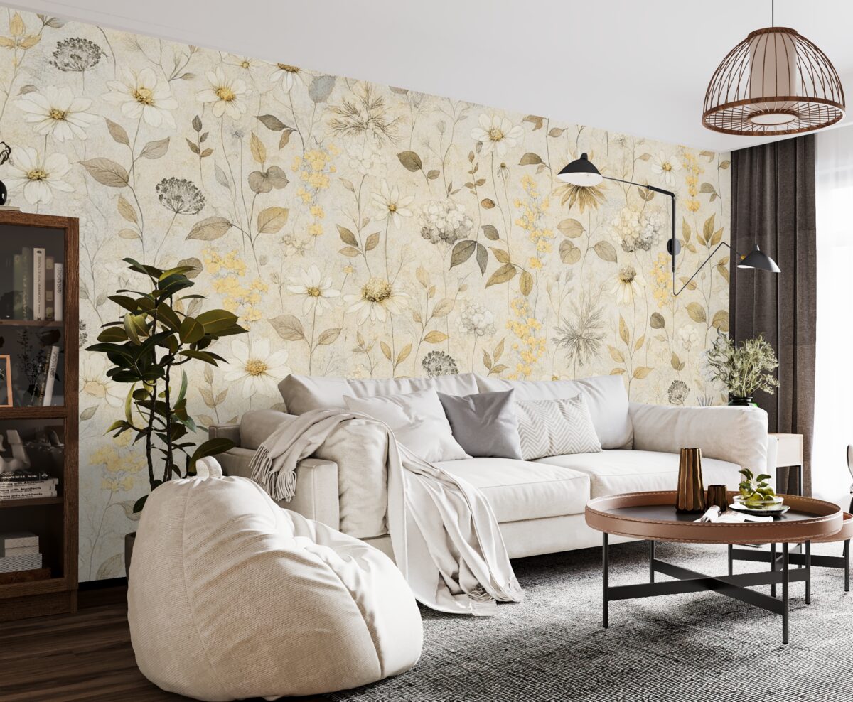 Fototapeta Wzór naturalnych kwiatów.