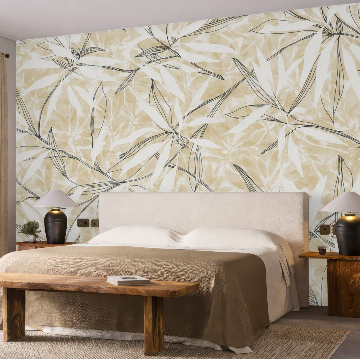 Fototapeta Wzór z różnorodnymi liśćmi.