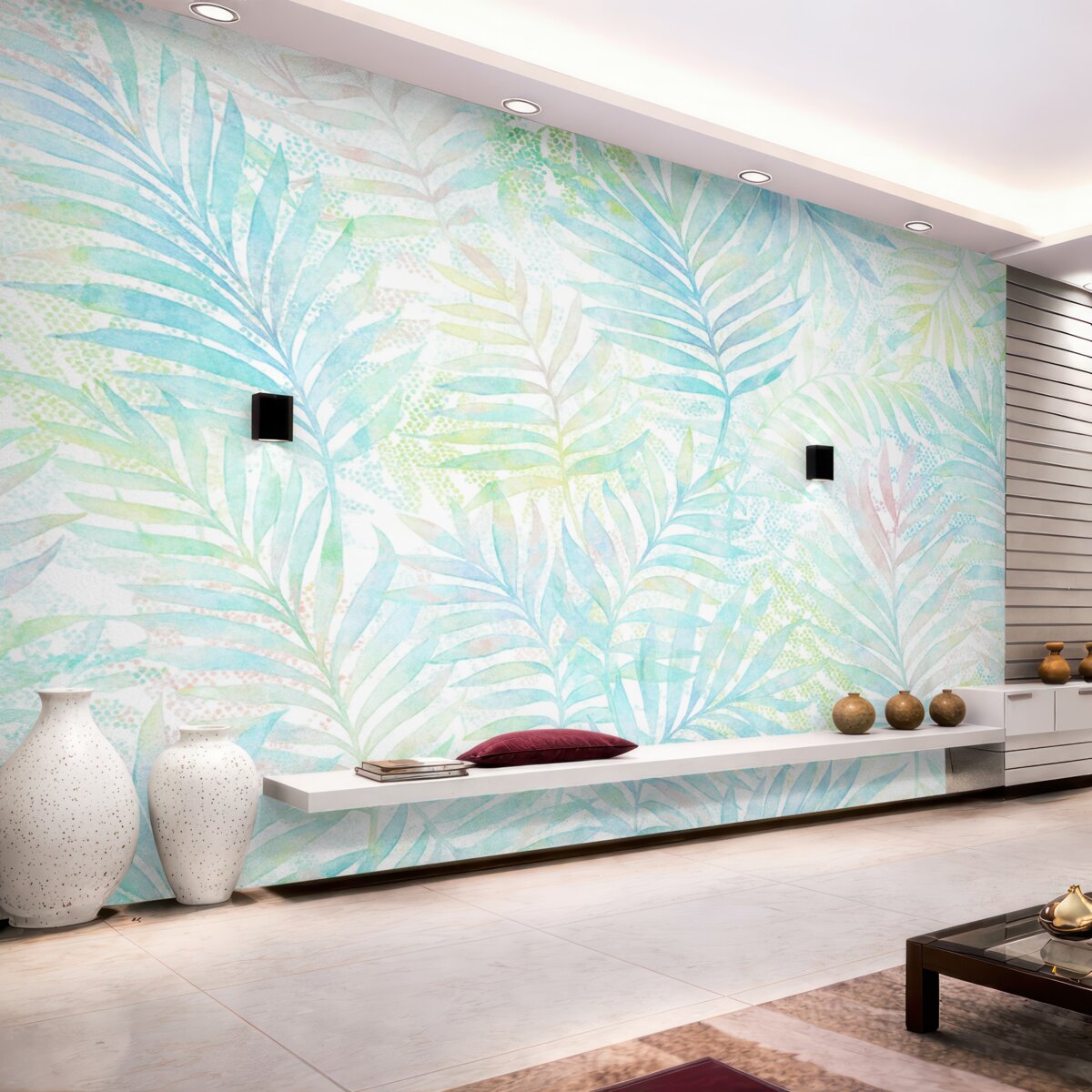 Fototapeta Wielobarwne egzotyczne liście.