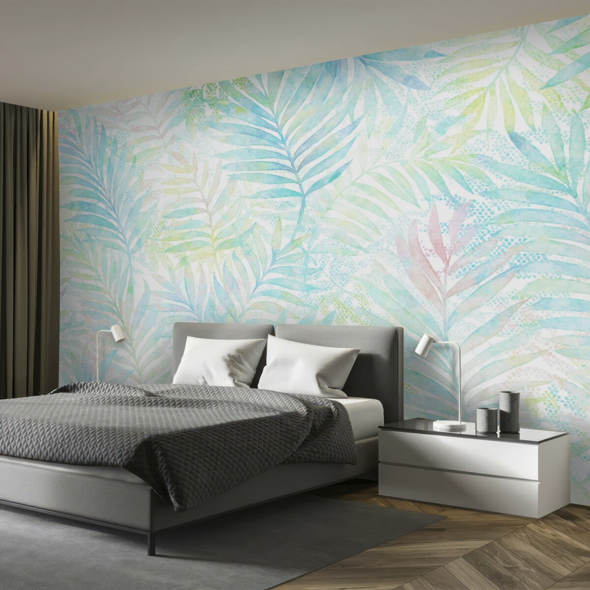 Fototapeta Wielobarwne egzotyczne liście.