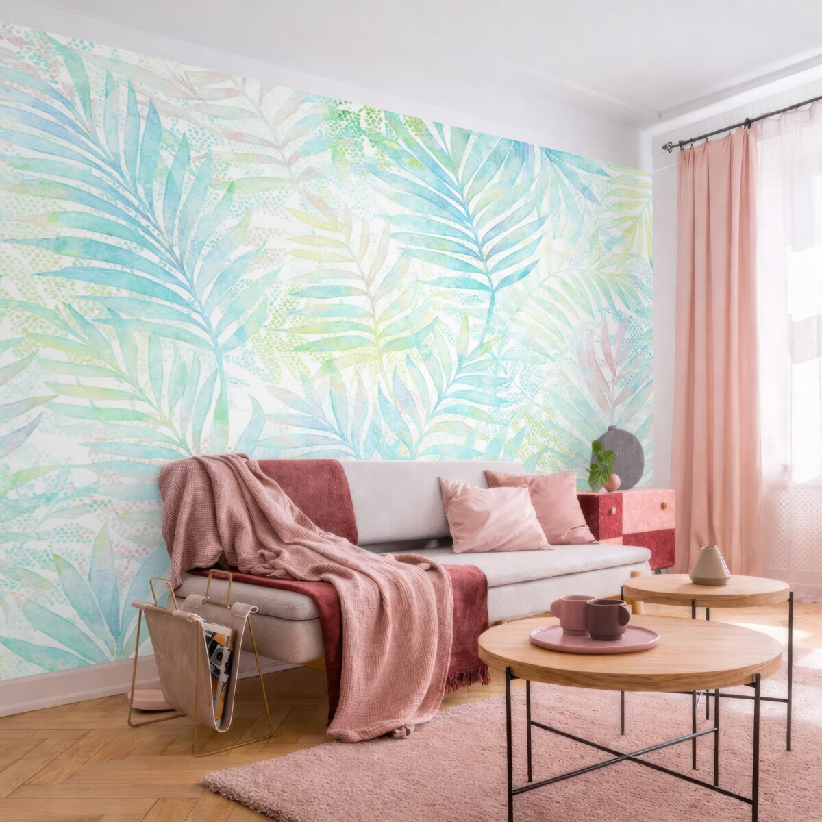 Fototapeta Wielobarwne egzotyczne liście.