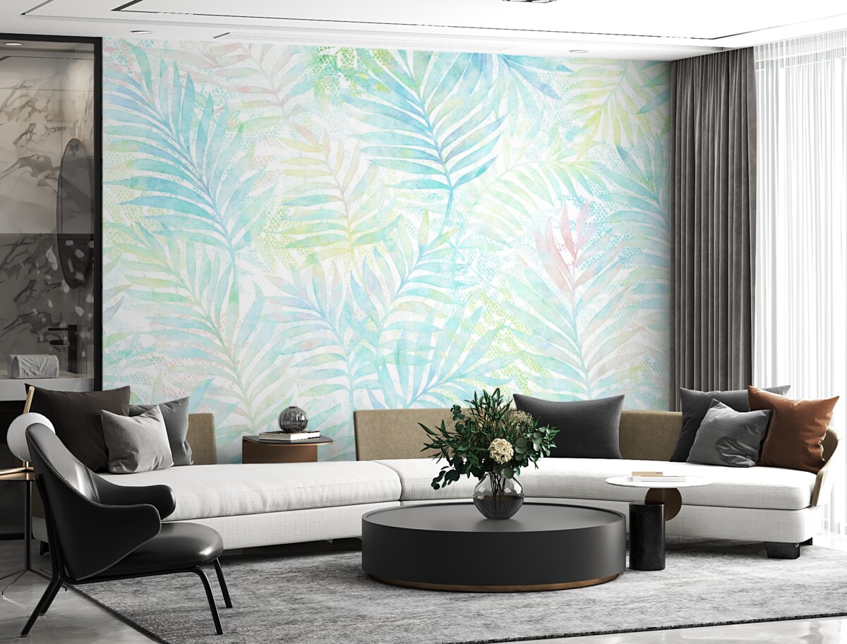 Fototapeta Wielobarwne egzotyczne liście.