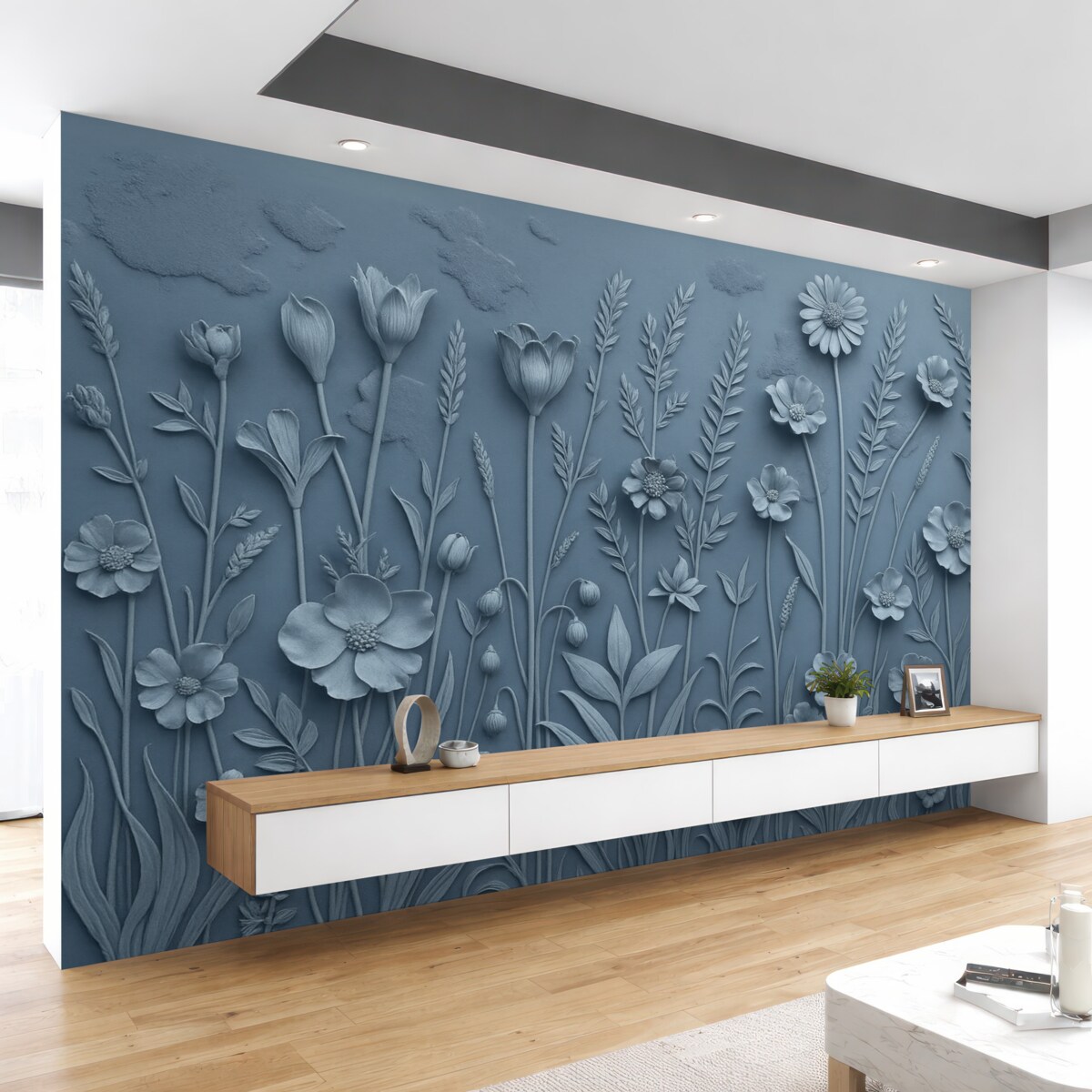 Fototapeta Kwiaty polne w technologii 3D.