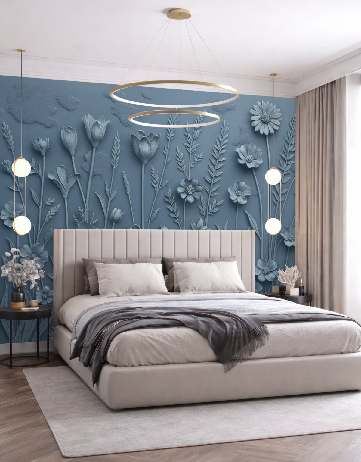 Fototapeta Kwiaty polne w technologii 3D.