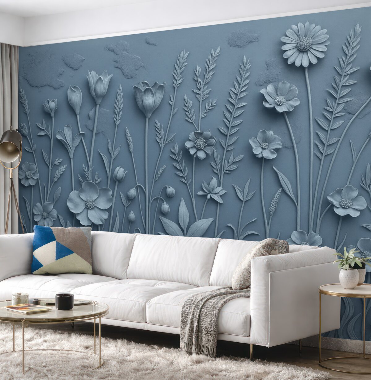 Fototapeta Kwiaty polne w technologii 3D.