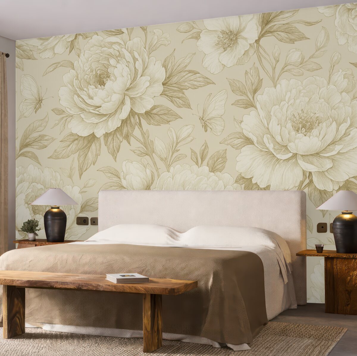 Fototapeta Piwonie w jasnych i subtelnych odcieniach.