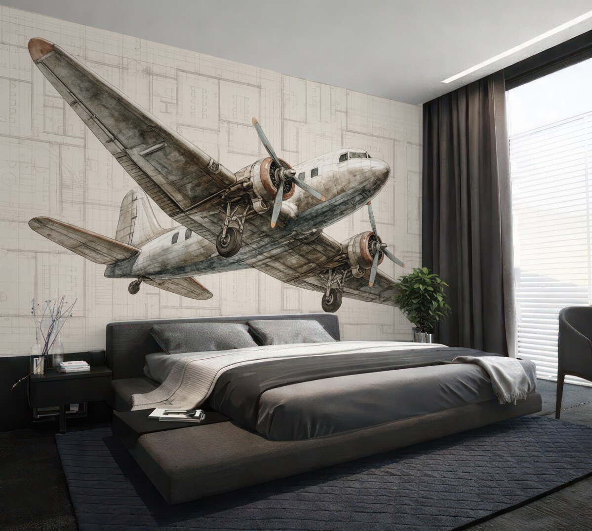 Fototapeta Skandynawski styl lotniczy dla chłopców.