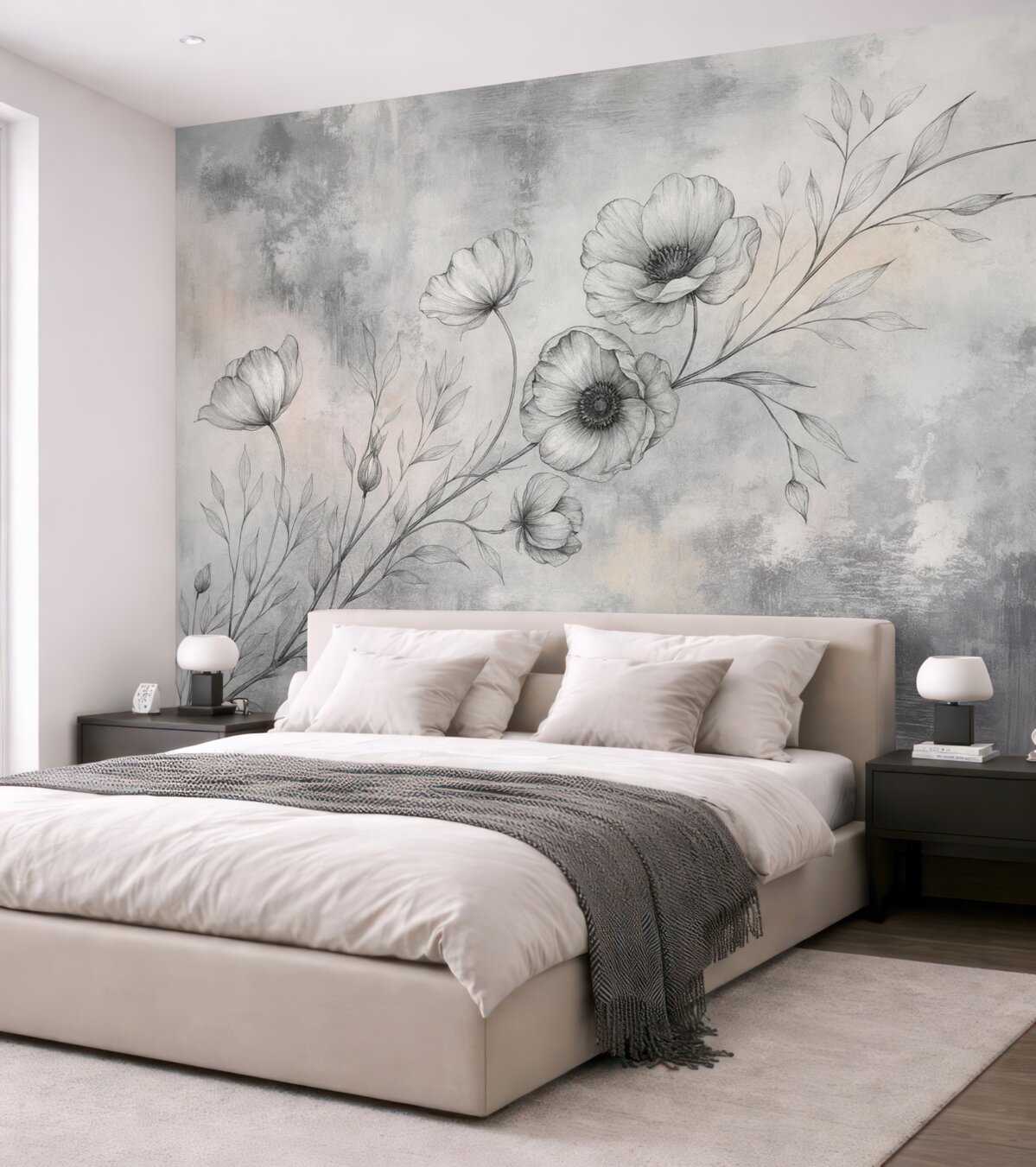 Fototapeta Ogań z kwiatami.