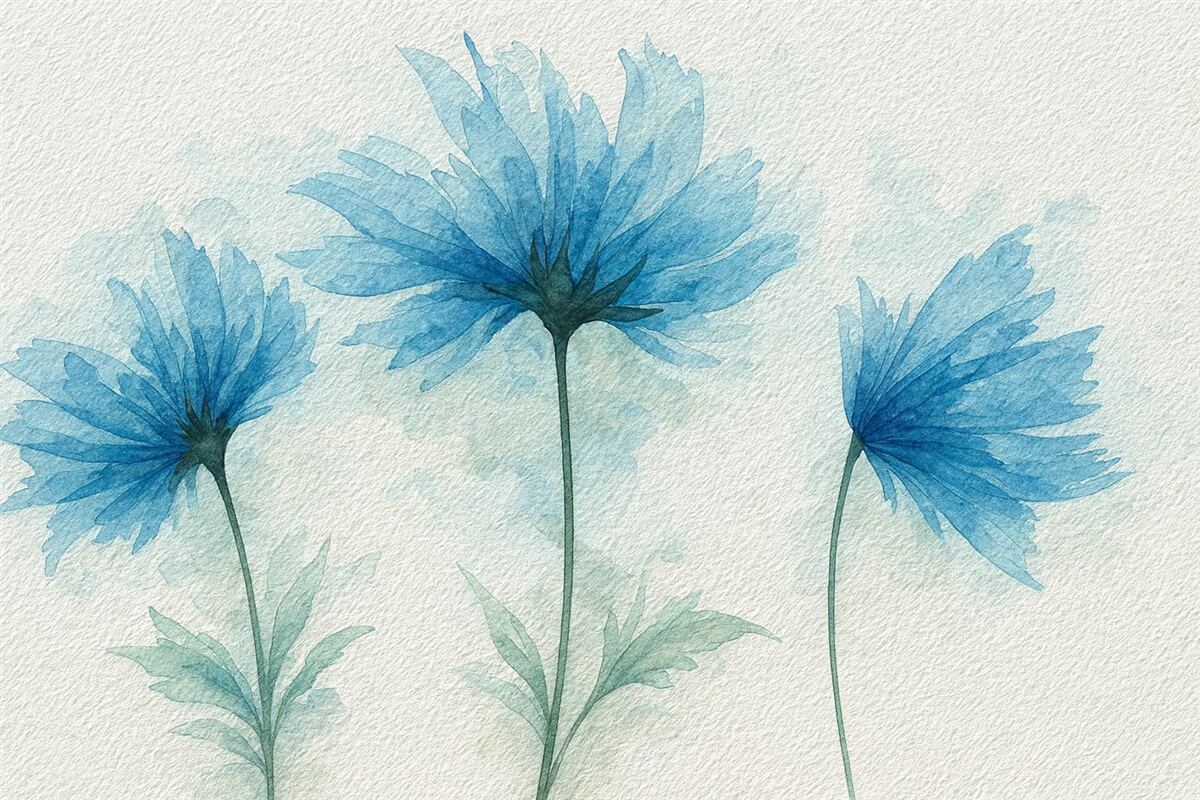 Fototapeta Subtelne kwiaty na wzorze.