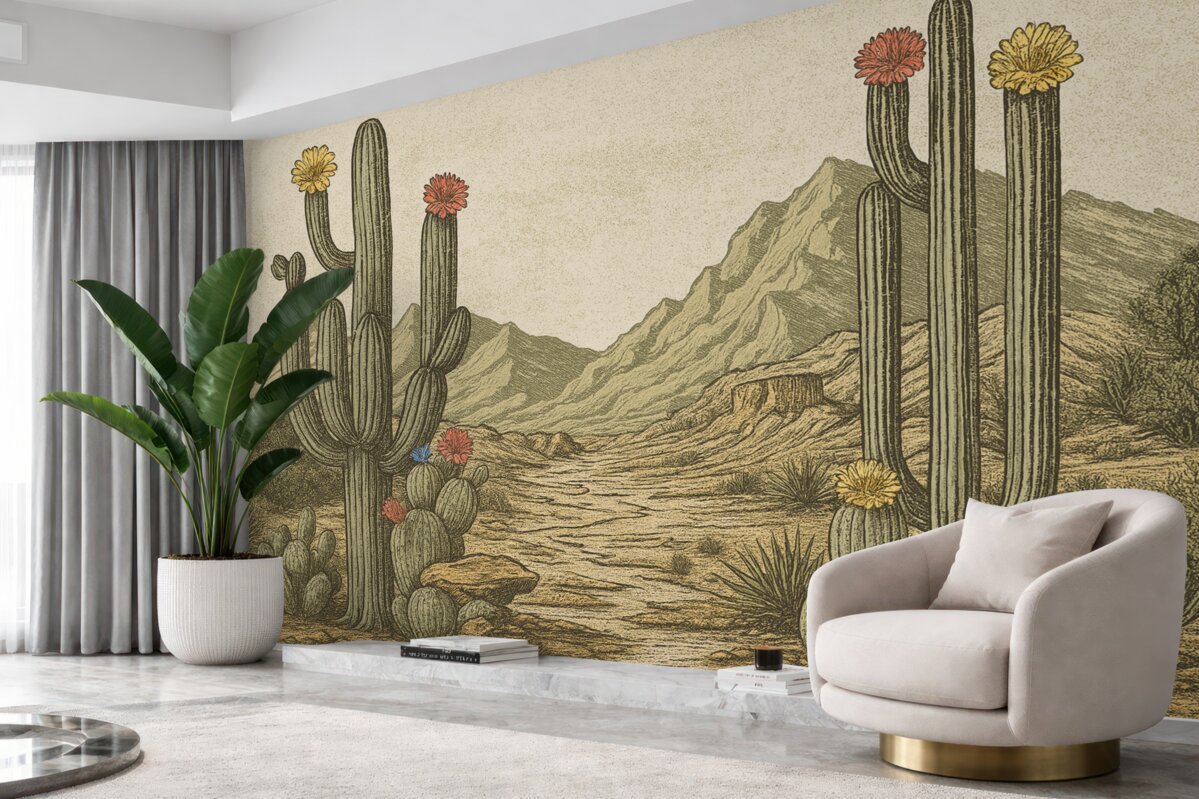 Fototapeta Góry, kaktus.