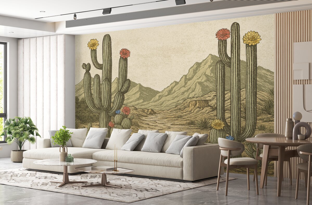 Fototapeta Góry, kaktus.