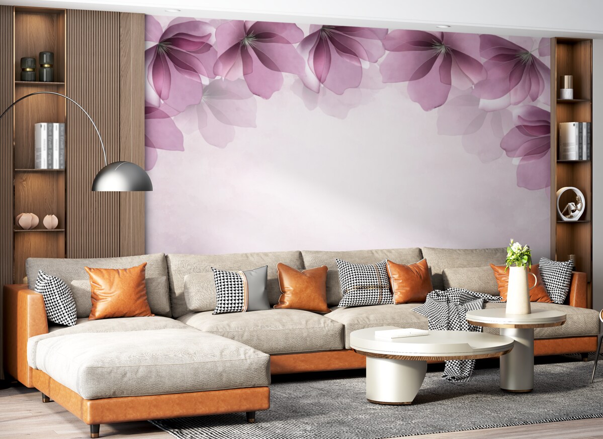 Fototapeta wielkie, przejrzyste, różowe kwiaty