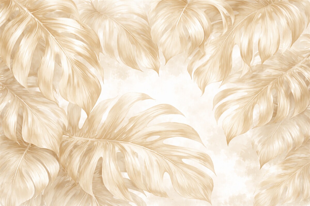 Fototapeta Beżowe liście.