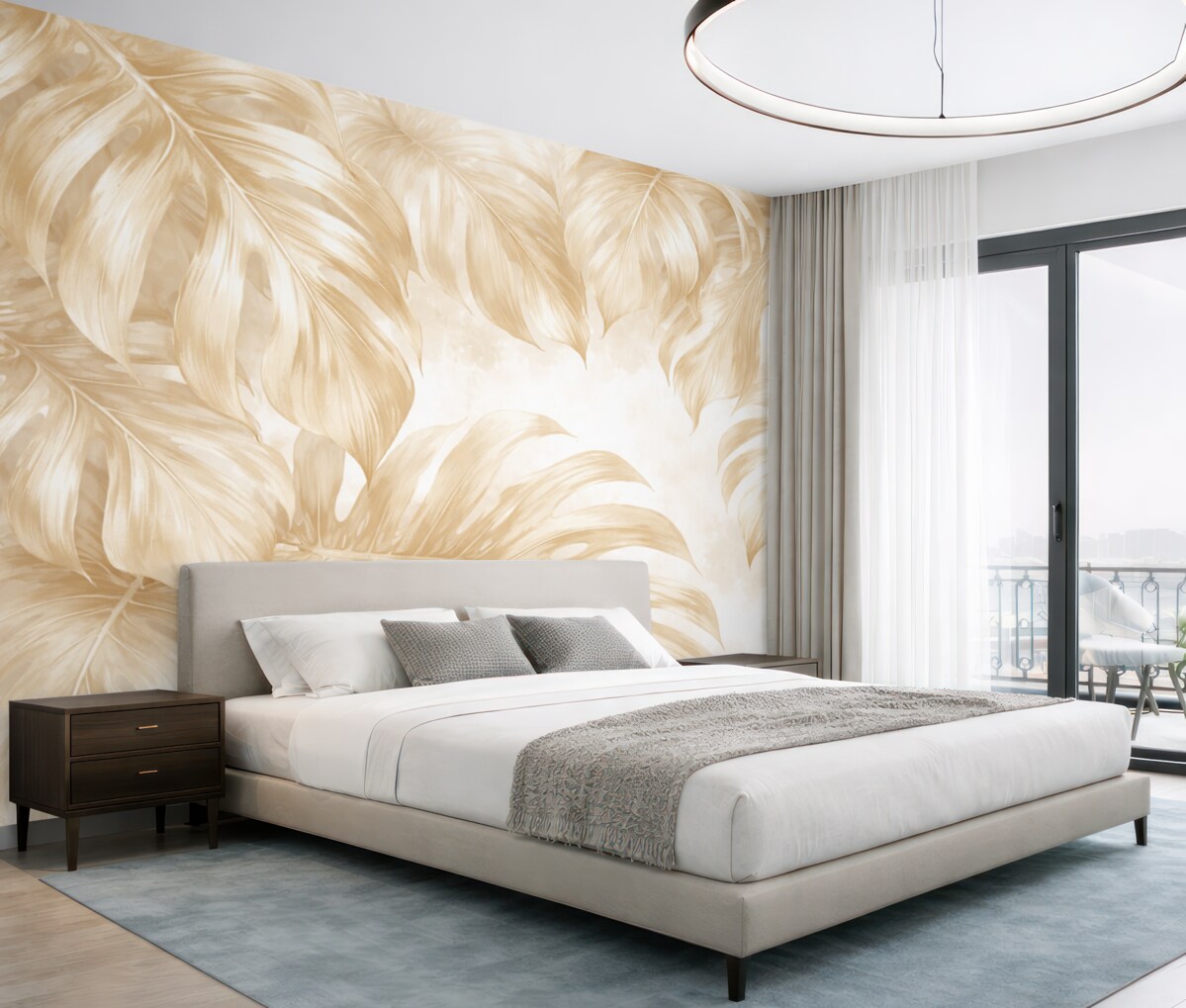 Fototapeta Beżowe liście.